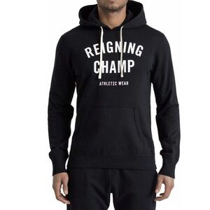 Reigning Champ Black Pull Over Hoodie - Men’s Size Small